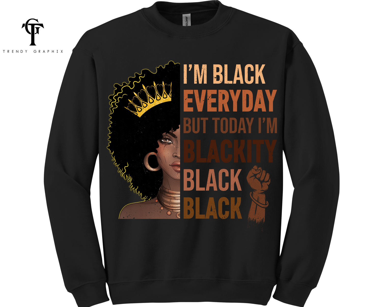 I'm Black Everyday Unisex Crew Sweatshirt