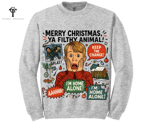 Home Alone Unisex Crew Sweat Shirt (Christmas Special)