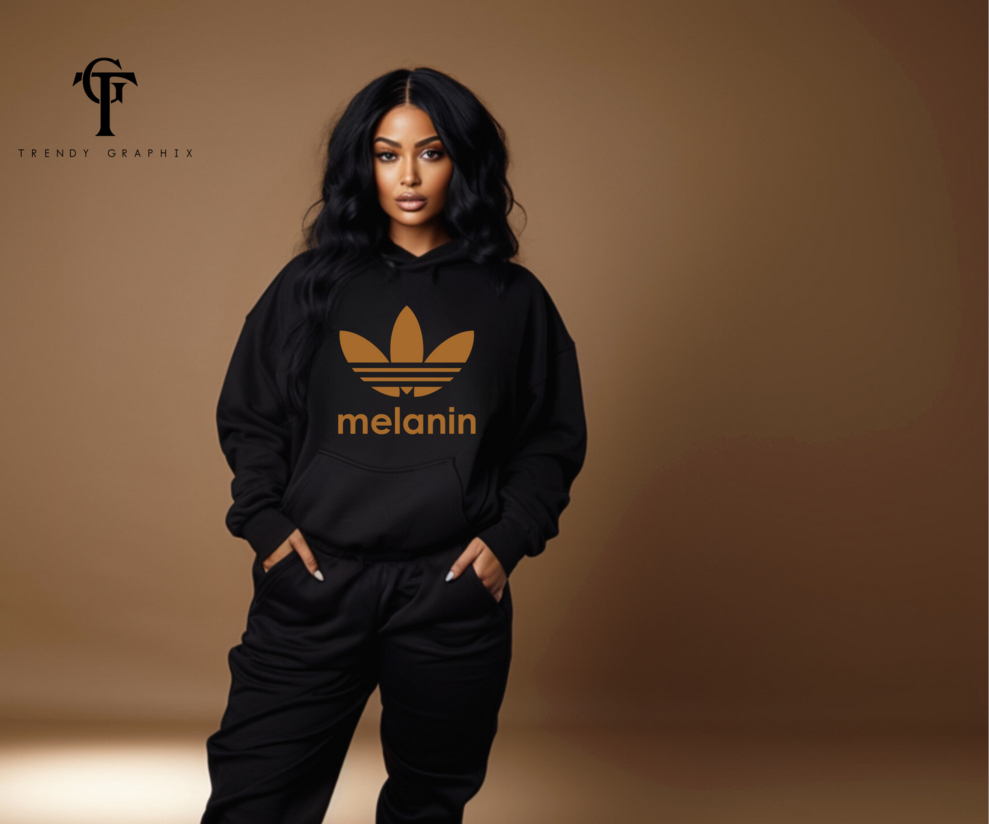 Melanin (Adidas Inspired)  Unisex Hoodie