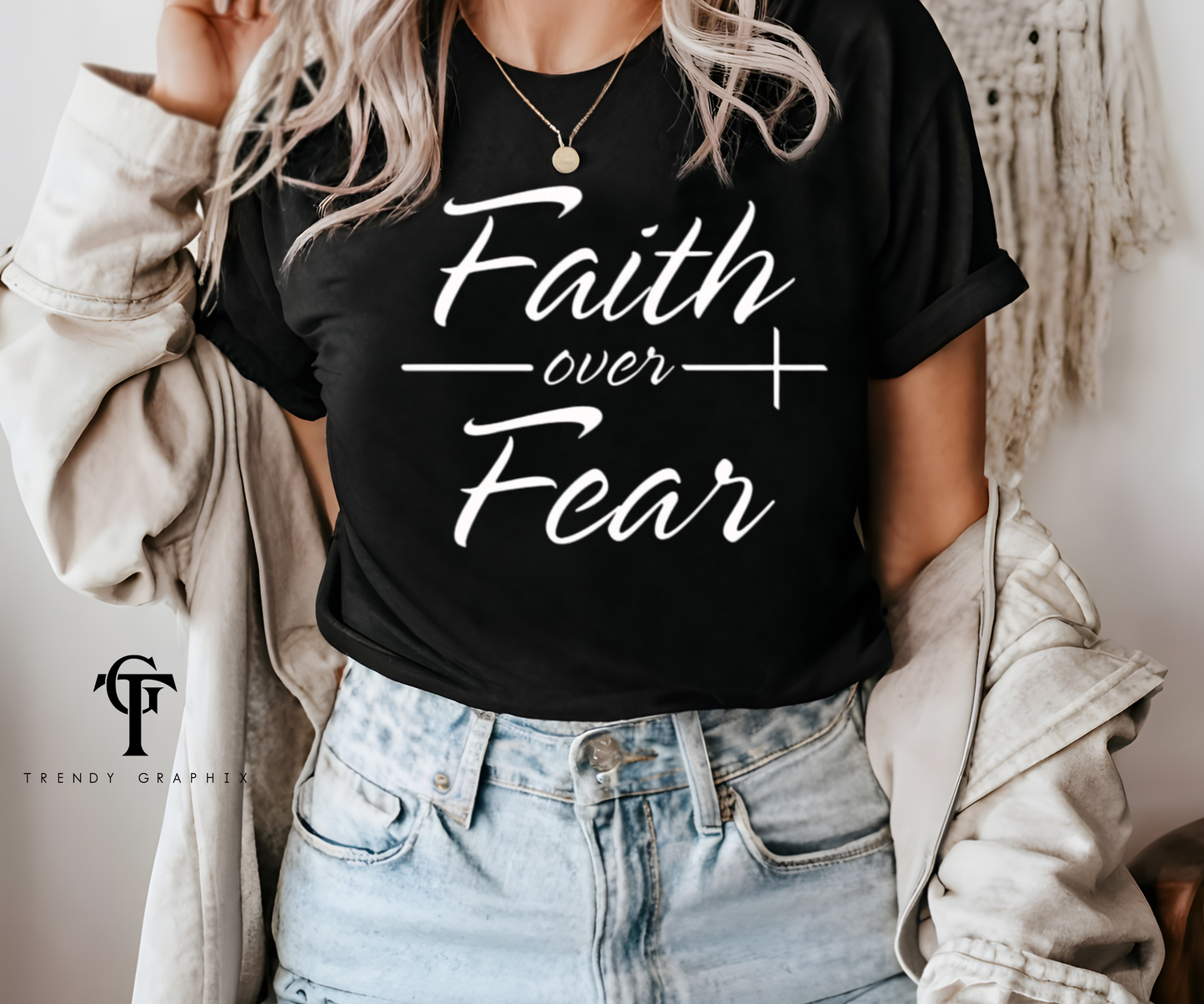 Faith Over Fear Unisex Tops